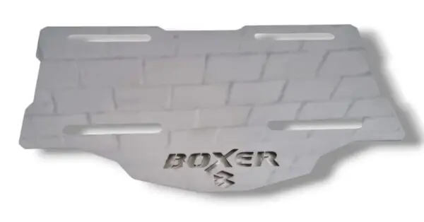 Porta placa Bajaj Boxer acero inoxidable