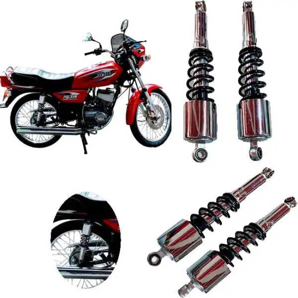 Par Amortiguadores Traseros Yamaha RX 115 320mm Cromados