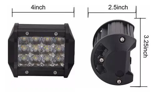 PAR EXPLORADORA CUADRADA 12 LED