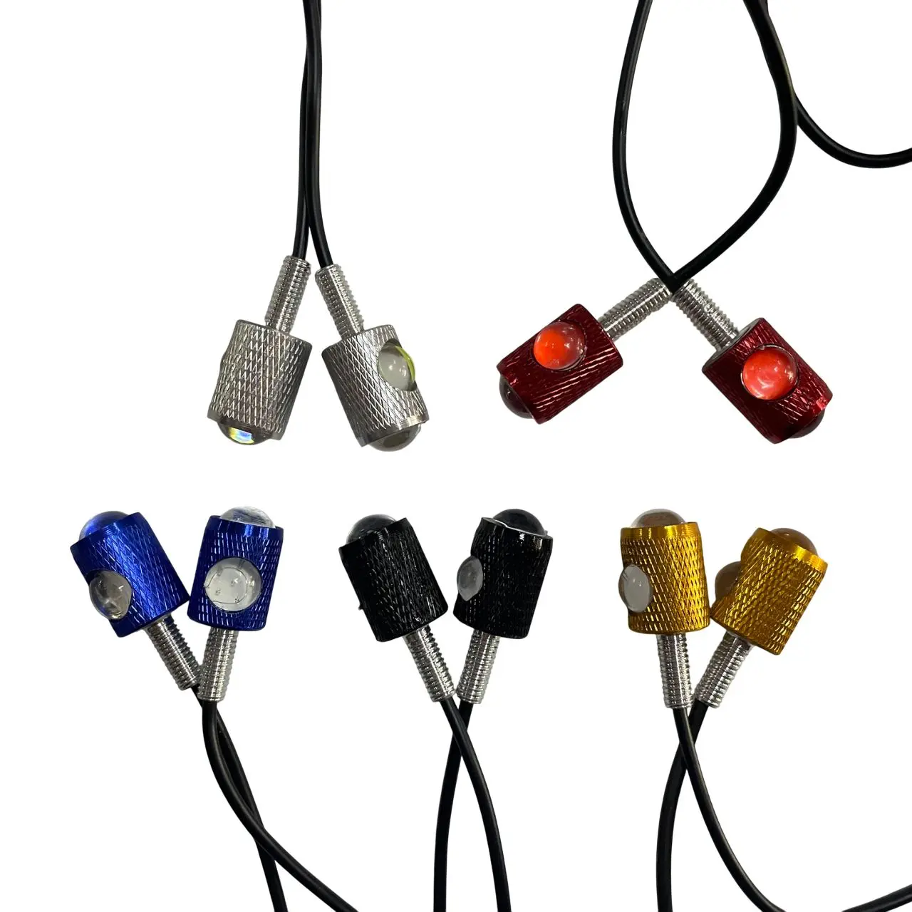 1 Par Direccional Led Moto Lujo Ojo Águila Tornillo Colores
