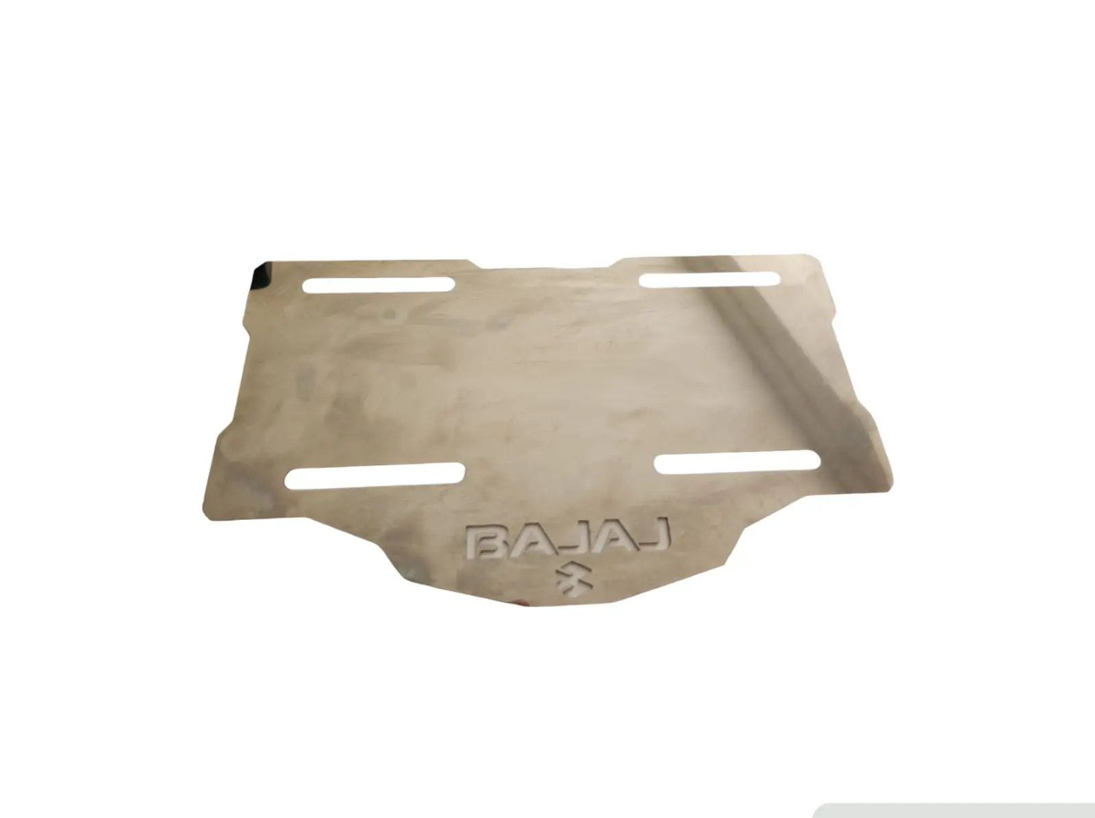 Porta Placa Acero Inoxidable Emblema Bajaj