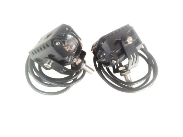 Par Exploradoras Led Fijo Bicolor Blanco Amarillo Cuadradas