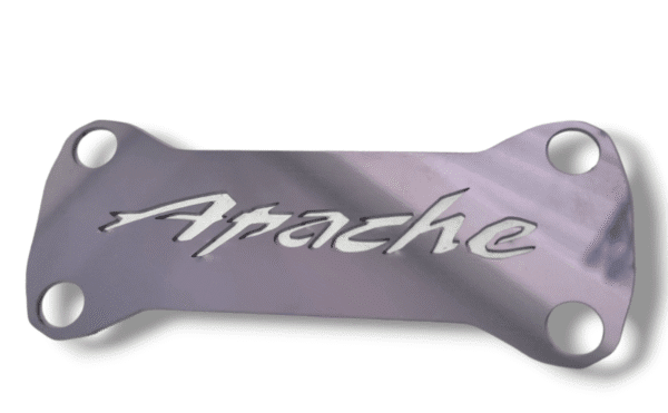 Logo Acutrax Tvs Apache Acero Inoxidable