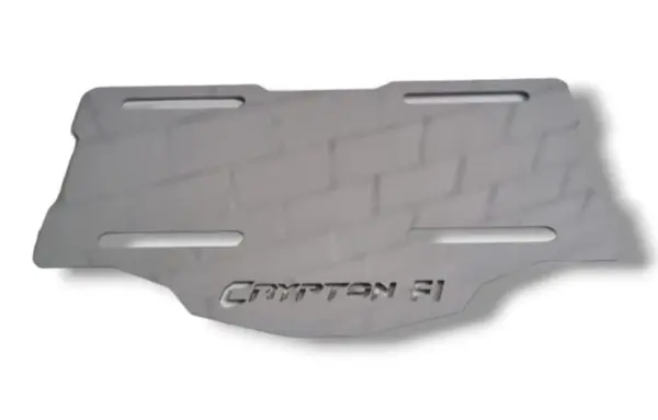 porta placa yamaha crypton fi acero inoxidable