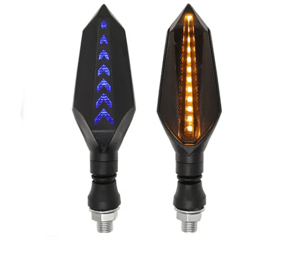 1 Par Direccionales Led Moto lujo modelo 2 amarillo azul