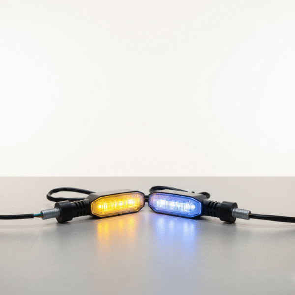 1 Par Direccionales Led Moto Lujo Modelo 6 Amarillo-azul