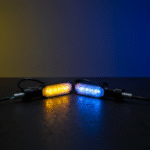 1 Par Direccionales Led Moto Lujo Modelo 6 Amarillo-azul