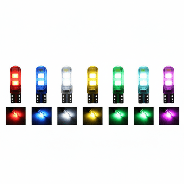 Bombillo led Cocuyo T10 Bayoneta Doble Funcion Carro-moto colores