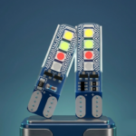 Bombillo Led Cocuyo T10 Bayoneta Strober Multicolor Carro Moto Camioneta