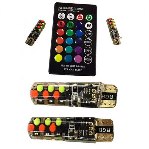 Par Bombillo T10 RGB Universal Con Control