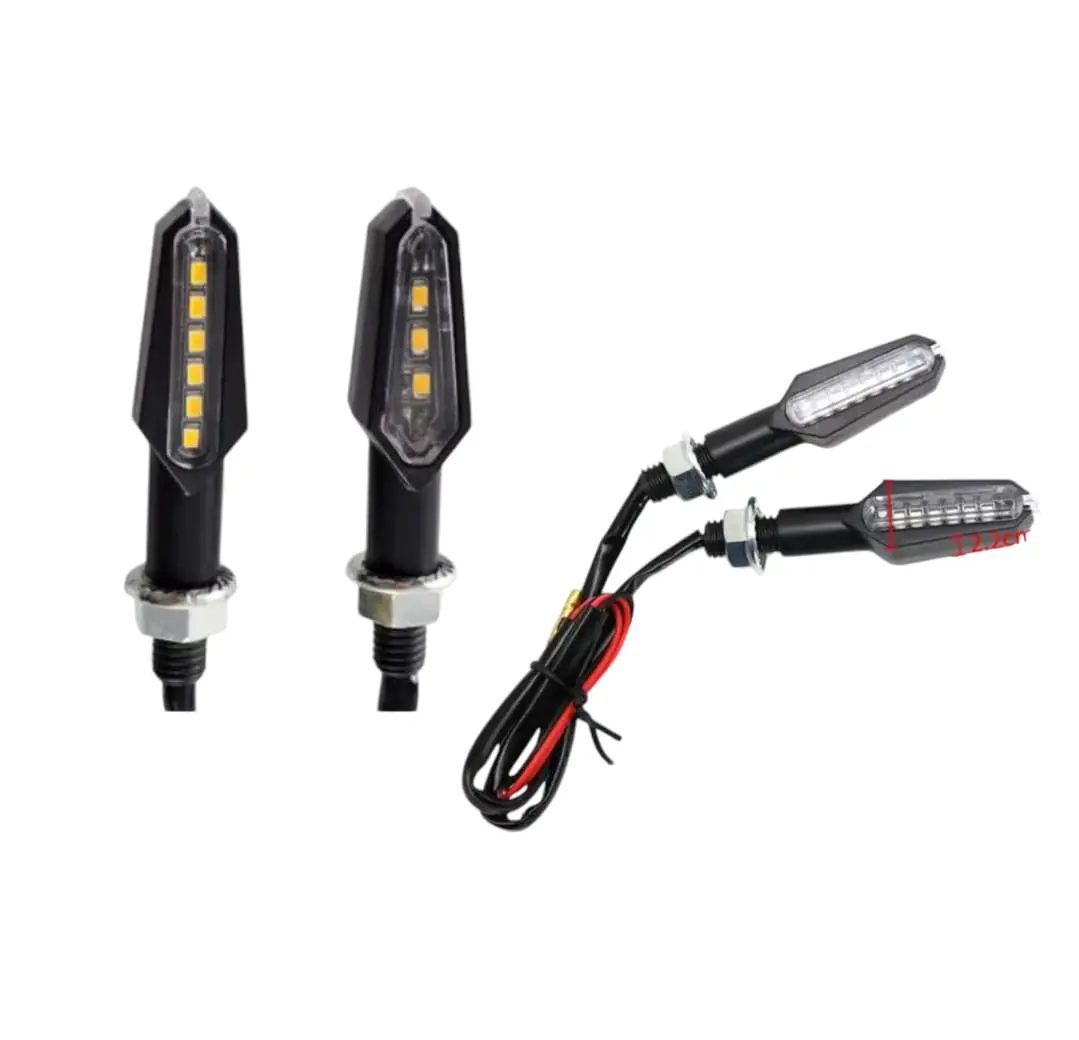 Direccionales LED Lineales Cortas Para Moto Par