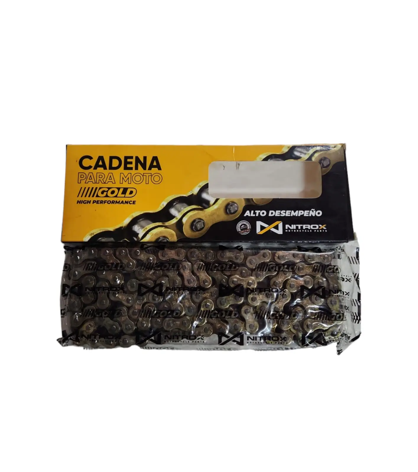 Cadena Moto Nitrox Pro 420h 122l Dorada