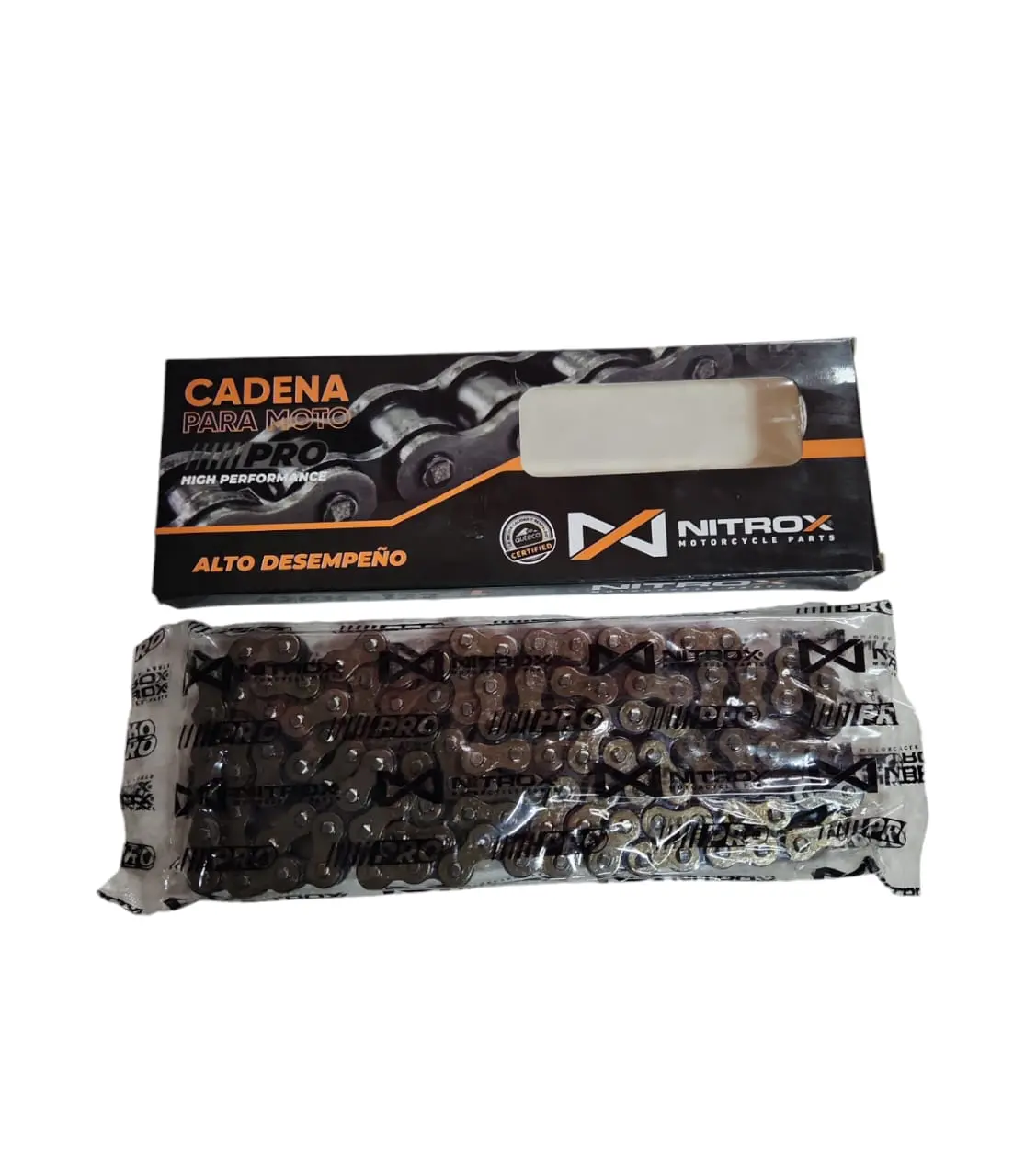 Cadena Moto Nitrox Pro 420h 122l Negra
