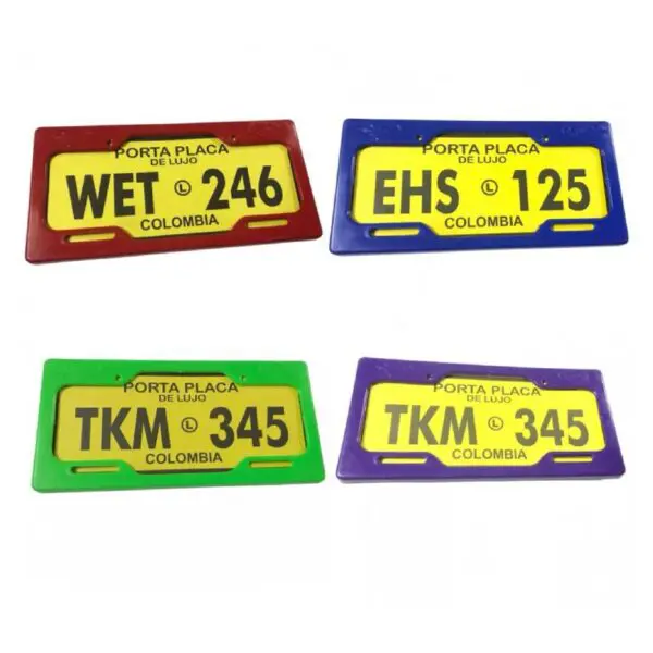 Porta Placa Plastico Para Moto Colores