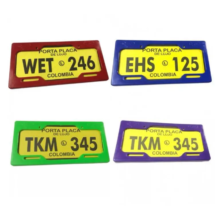 Porta Placa Plastico Para Moto Colores