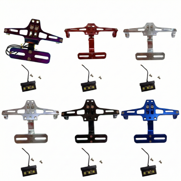 Fender Porta Placa Lujo Con Luz Led Aluminio