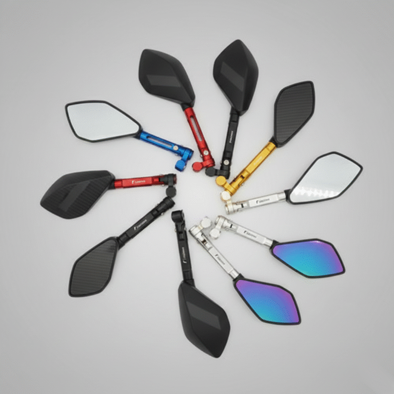 Espejos Rizoma Lujos 5 Puntas Corto Aluminio Universal