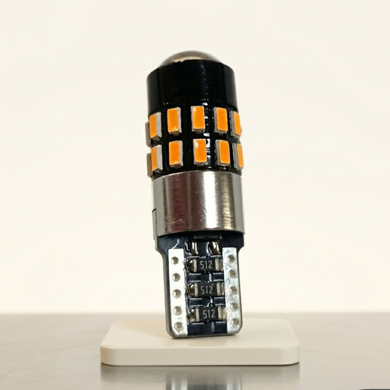 Bombillo Led Cocuyo T10 Lupa Amarillo Fijo Moto