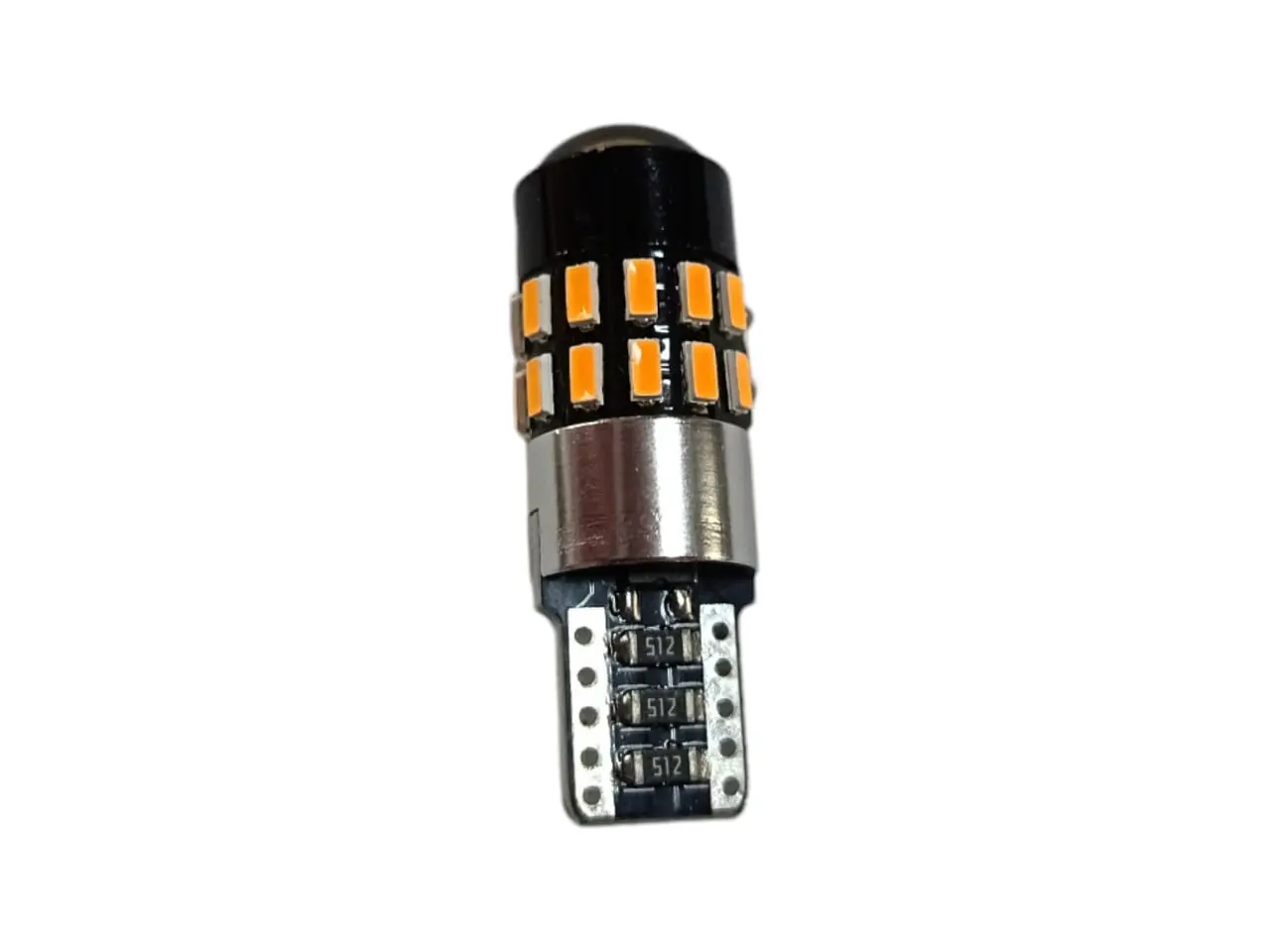 Bombillo Led Cocuyo T10 Lupa Amarillo Fijo Moto
