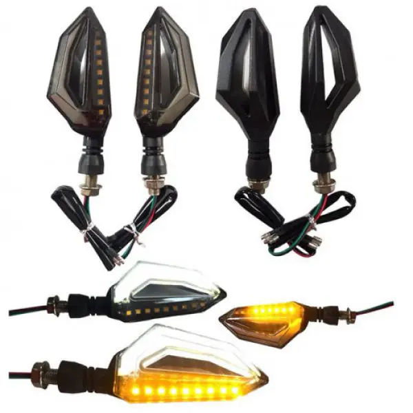 Par Direccionales Led Integradao Secuenciales Rojo -amarillo