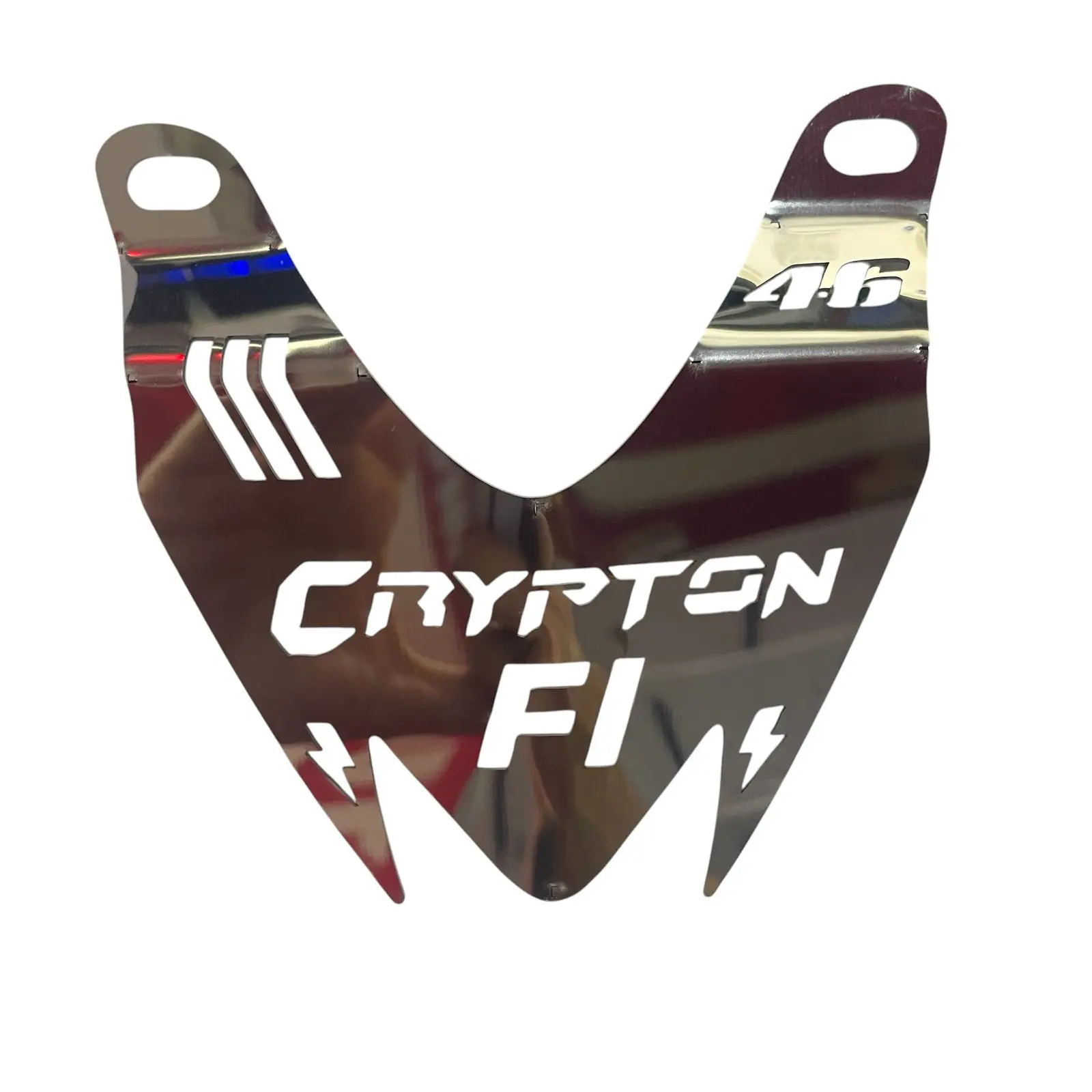 Emblema Frontal de Lujo Acero Inoxidable Yamaha Crypton FI V2