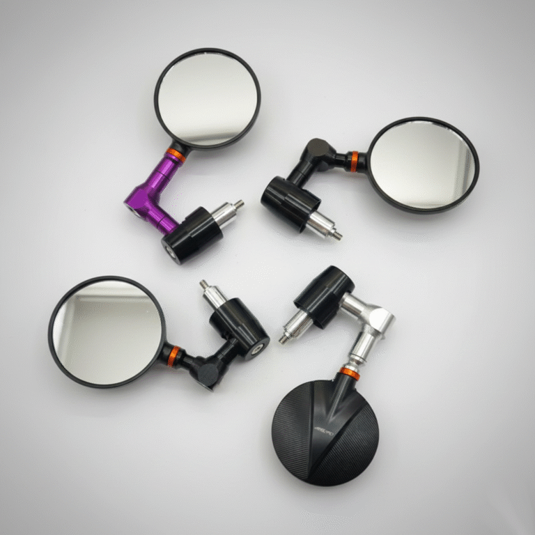 Espejo Café Racer Con Pesas Redondos Universales