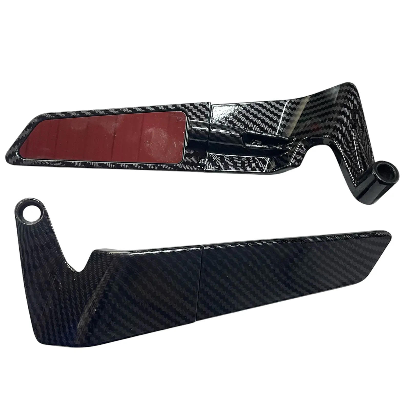 Espejos Tipo Alerón Universal Para Moto Naked Estilo Carbono De Lujo