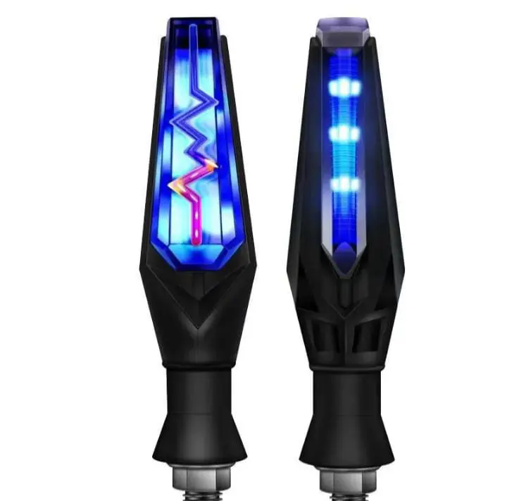 Direccional Radiant Trueno Secuencial Bicolor Amarillo - Azul