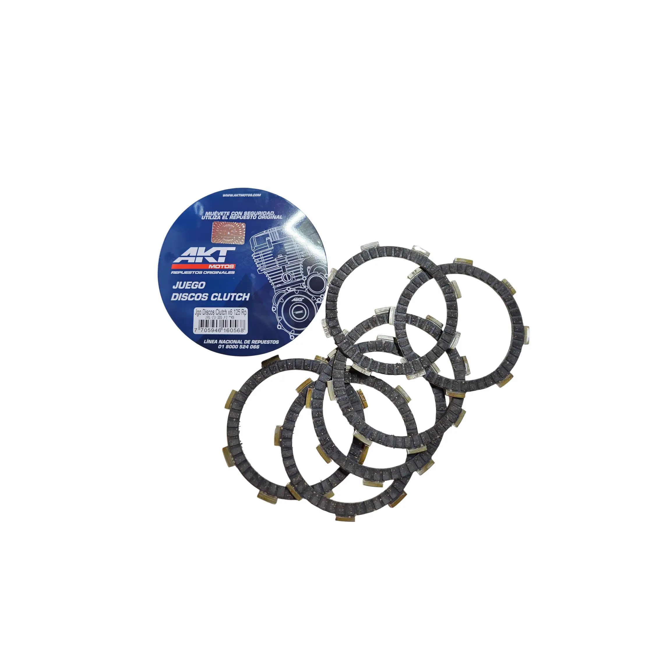 Juego Discos Clutch Cr5 Akt Nkd 125 Original X6 Juego Discos Clutch Cr5 Akt Nkd 125 Original X6