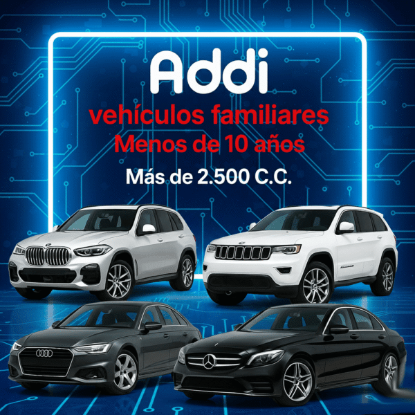 Soat Vehículos Familiares Menos de 10 Años Más de 2.500 C.C Con Addi