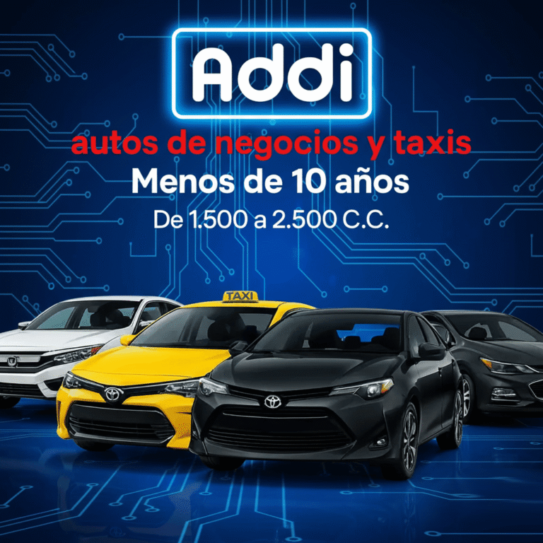 Soat Autos de Negocios y Taxis Menos de 10 Años De 1.500 a 2.500 C.C Con Addi
