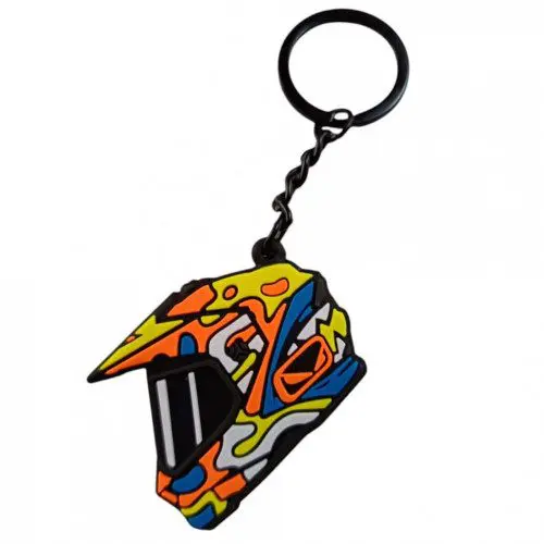 Llavero Silicona Casco Shaft Multicolor Para Moto
