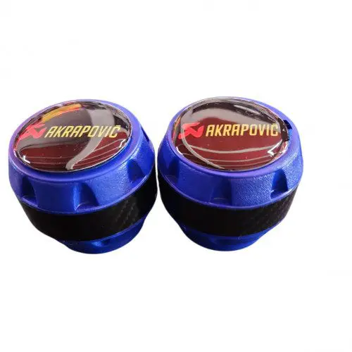 Par Slider Universal Moto Azul Estilo Akrapovic