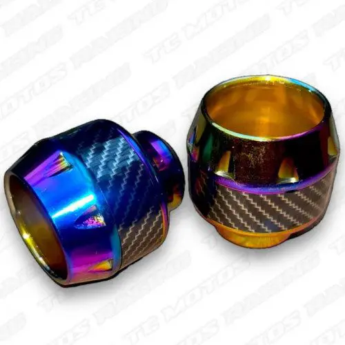 Par Sliders Eje Delantero Moto Azul Tornasol Liviano