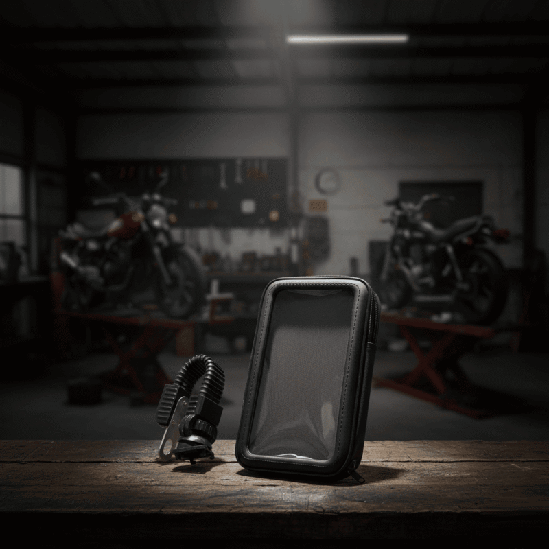 Soporte Porta Celular Moto Base Espejo Antivibración Universal
