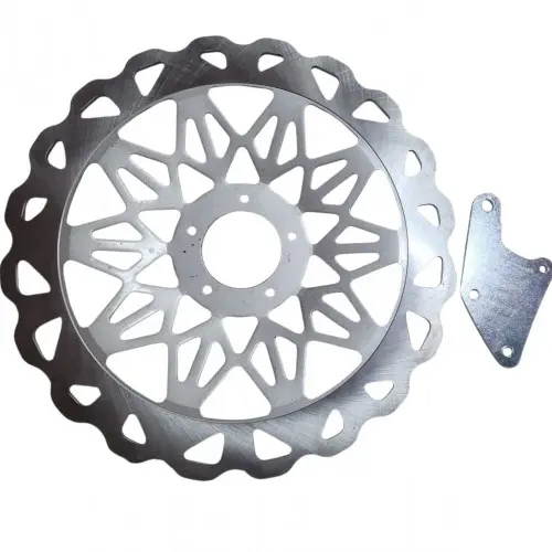 Disco De Freno Delantero Akt Nkd Modelo Nuevo 320mm Lujo Plata