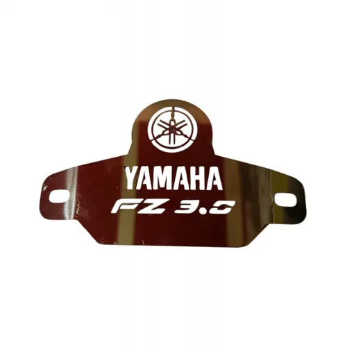 Emblema Guardabarro Trasero FZ 3.0 Acero Inoxidable