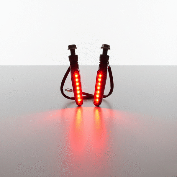 Direccionales LED Secuenciales Rojas Moto Par De Lujo