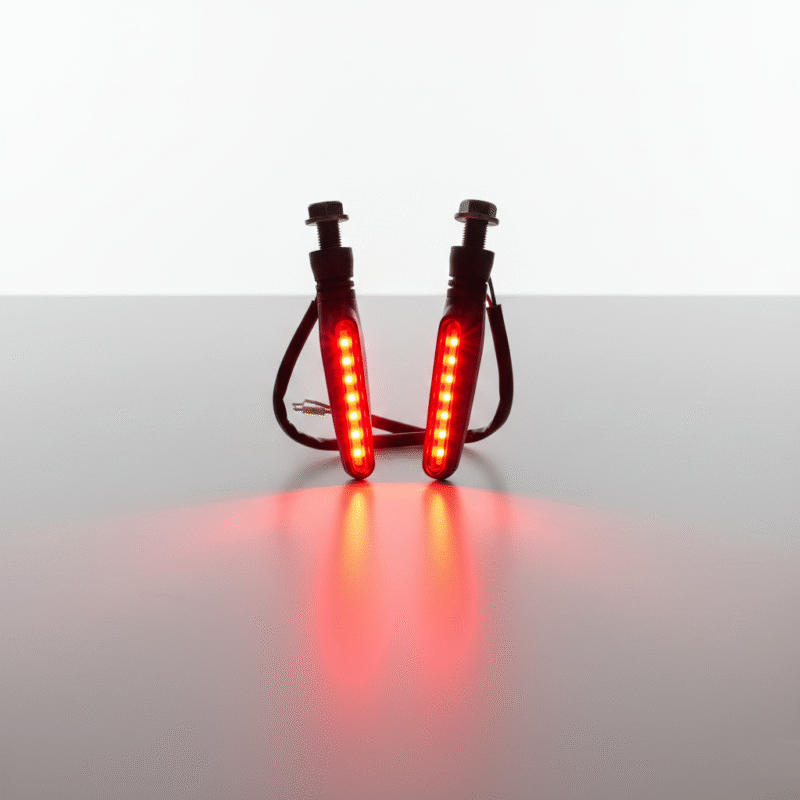 Direccionales LED Secuenciales Rojas Moto Par De Lujo