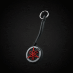 Llavero Yamaha Pequeño Gris Fondo Negro