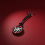 Llavero Yamaha Pequeño Rojo Fondo Negro