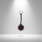 Llavero Yamaha Pequeño Gris Fondo Negro