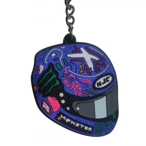 Llavero Silicona Casco Monster Morado