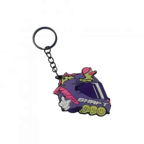 Llavero Silicona Casco Shaf Lila