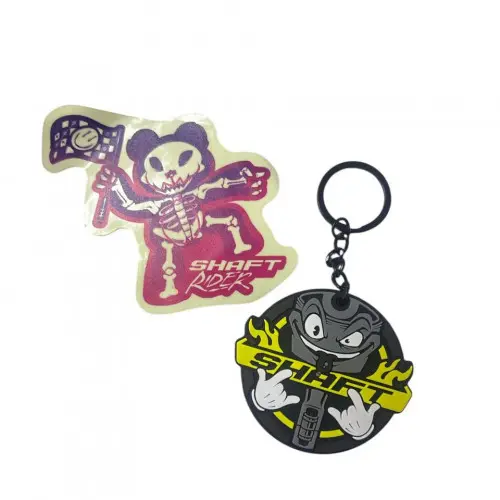 Llavero Silicona Shaft Grande Con Calcomanía