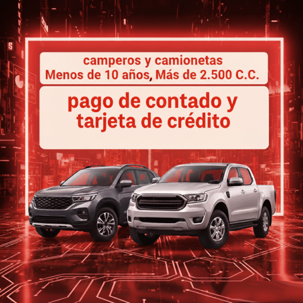 Soat Camperos y Camionetas Menos de 10 Años Más de 2.500 C.C De Contado O Tarjeta Credito