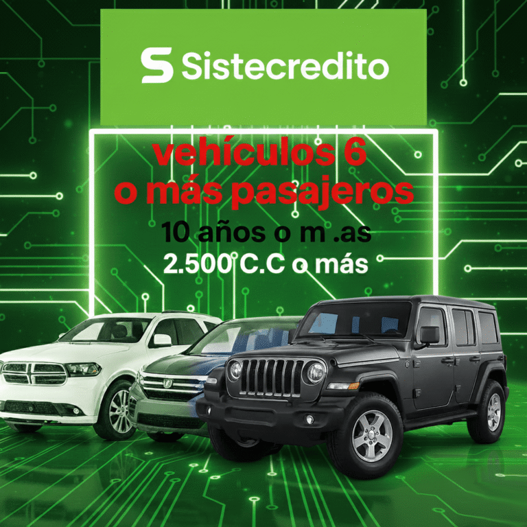 Soat Vehículos 6 o Más Pasajeros 10 Años 2.500 C.C o Más Con Sistecredito