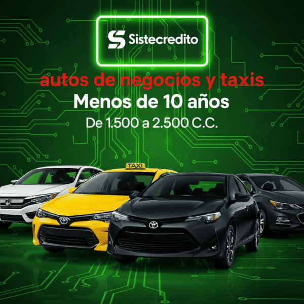 Soat Autos de Negocios y Taxis Menos de 10 Años De 1.500 a 2.500 C.C Con Sistecredito
