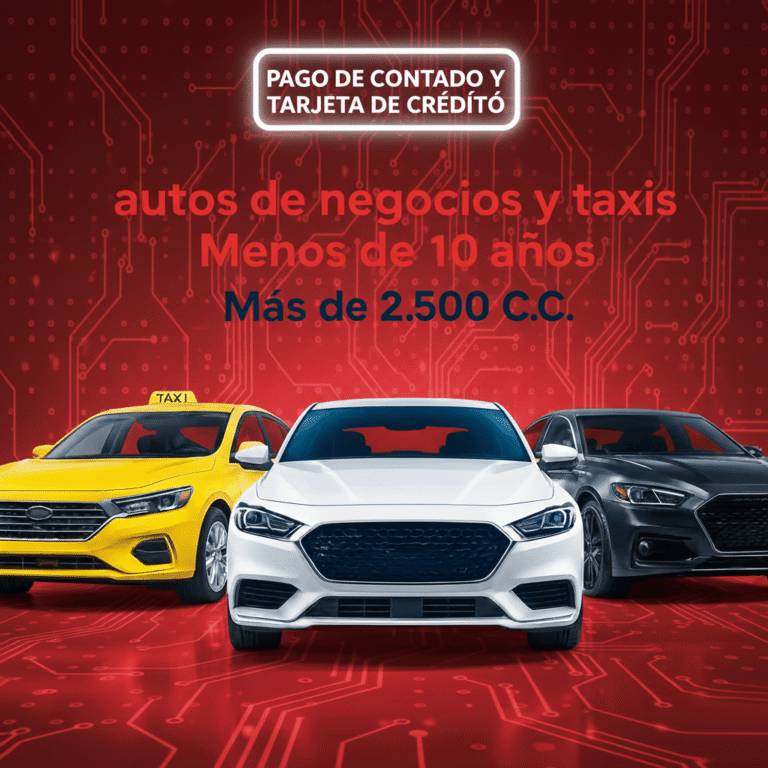 Soat Autos de Negocios y Taxis Menos de 10 Años Más de 2.500 C.C De Contado O Tarjeta Credito