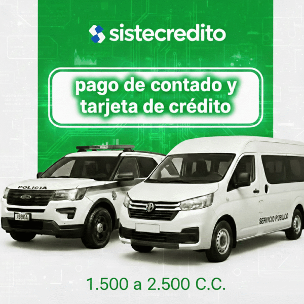 Soat Oficiales Especiales De 1.500 a 2.500 C.C Con Sistecredito